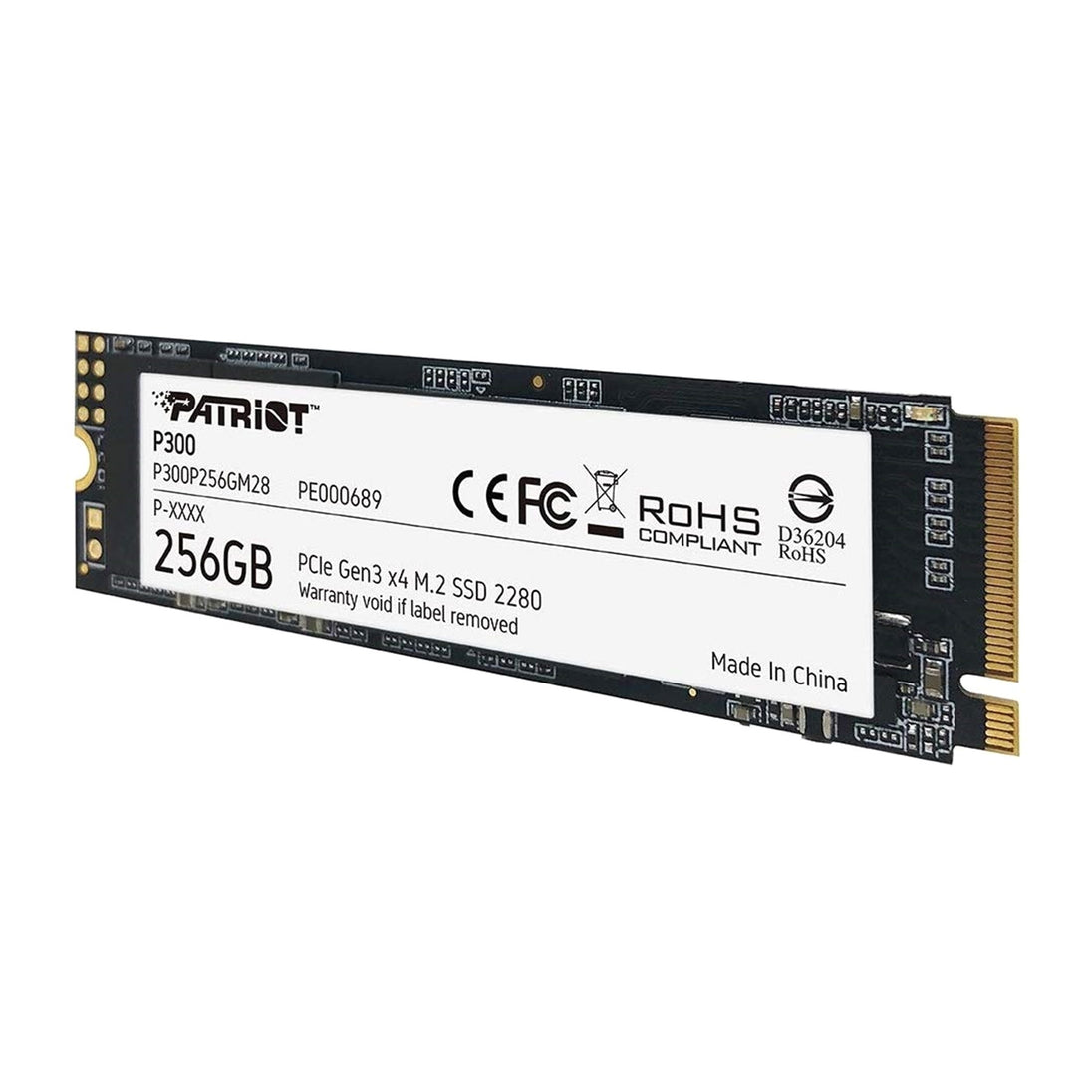 Patriot P300 | NVMe SSD | PCIe Gen3 M.2 2280 | 256GB