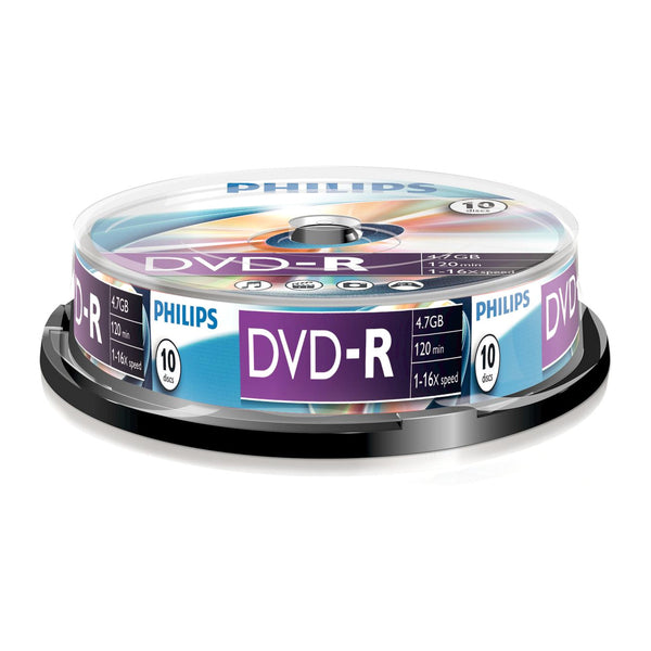 Philips DM4S6B10F/00 | DVD-R discs | 4.7GB 16x | 10-pack spindle