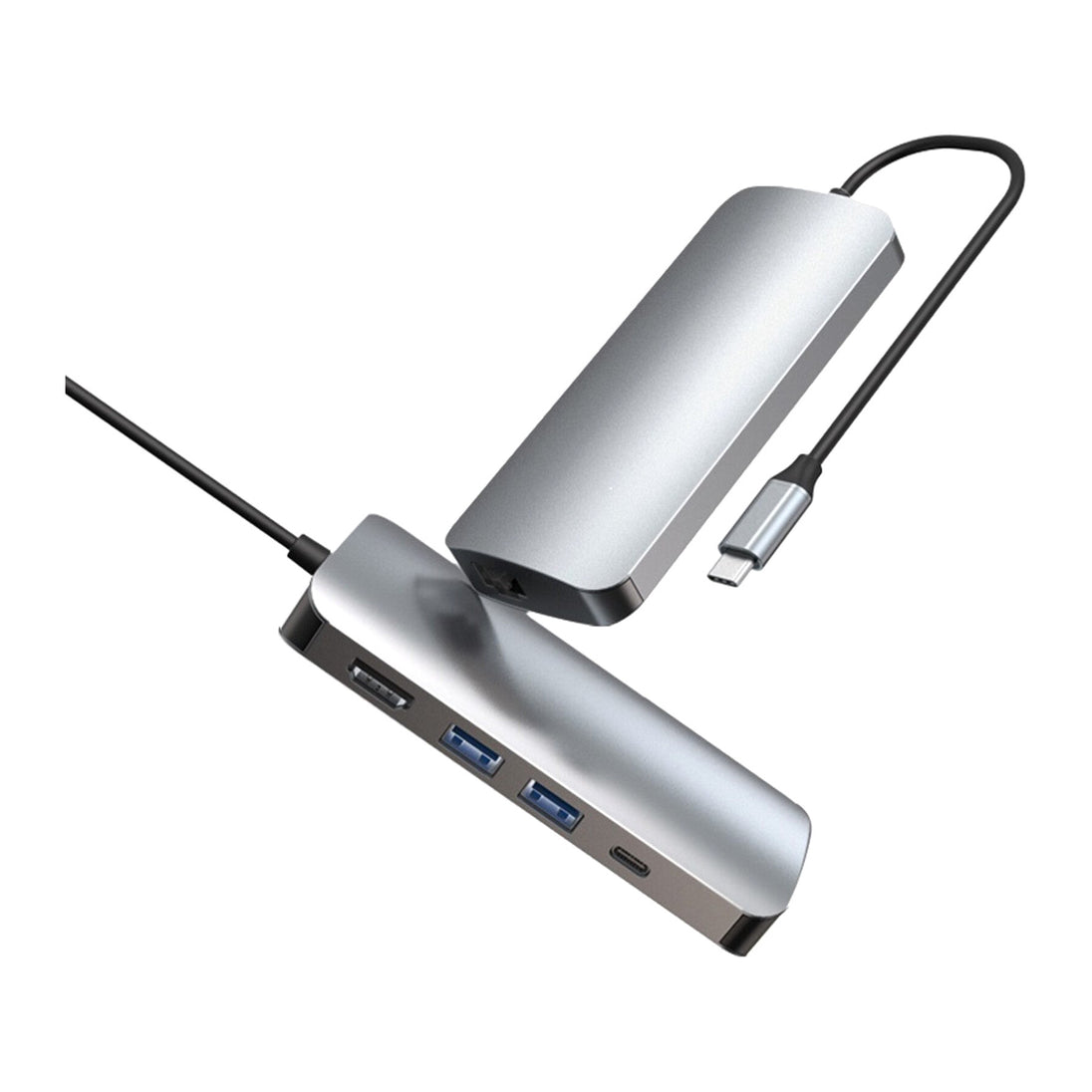 PREVO C501R | USB-C docking station | 4K HDMI and Gigabit Ethernet | Silver