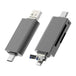 PREVO CR312 | Multi-format card reader | USB-A USB-C and Lightning | Black