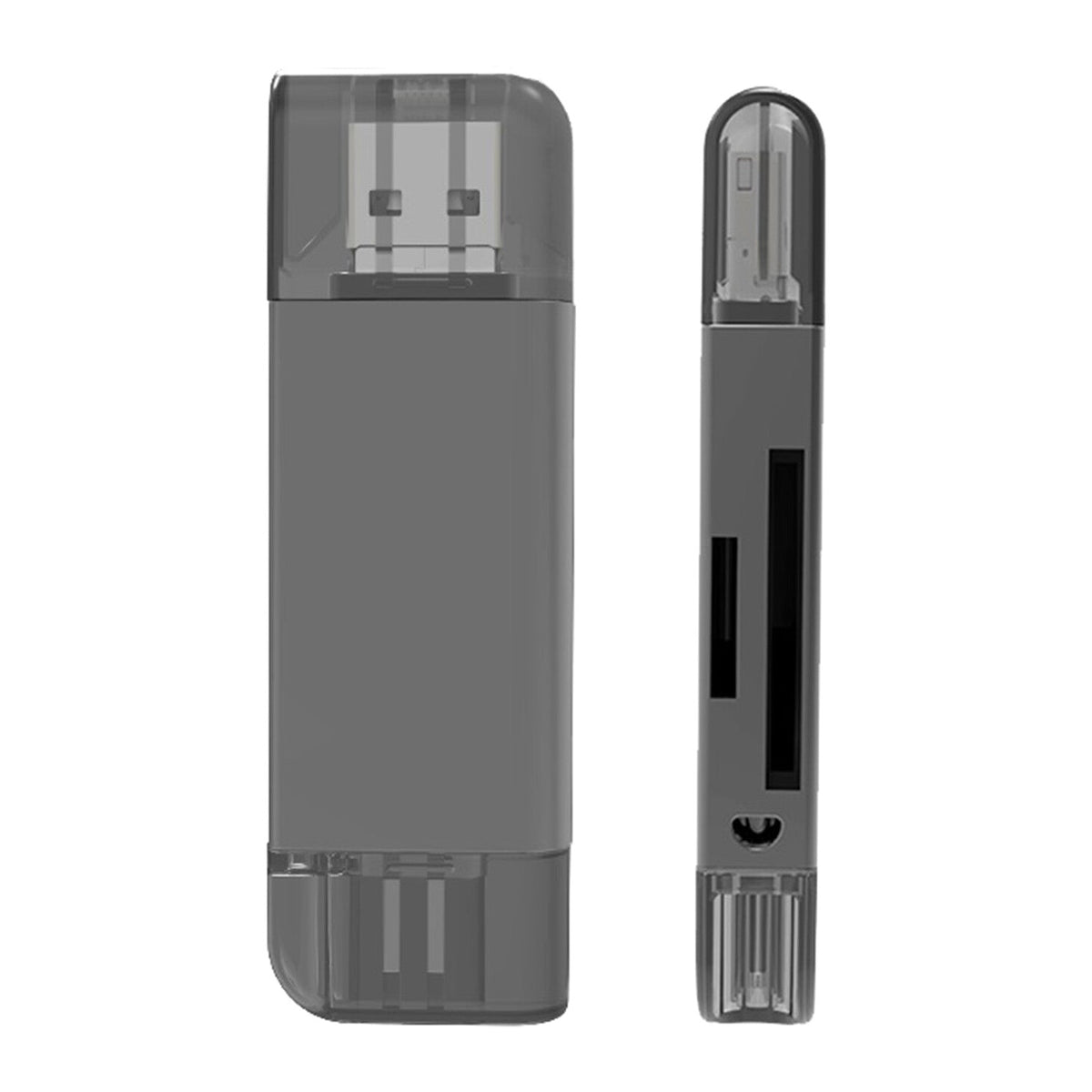 PREVO CR312 | Multi-format card reader | USB-A USB-C and Lightning | Black
