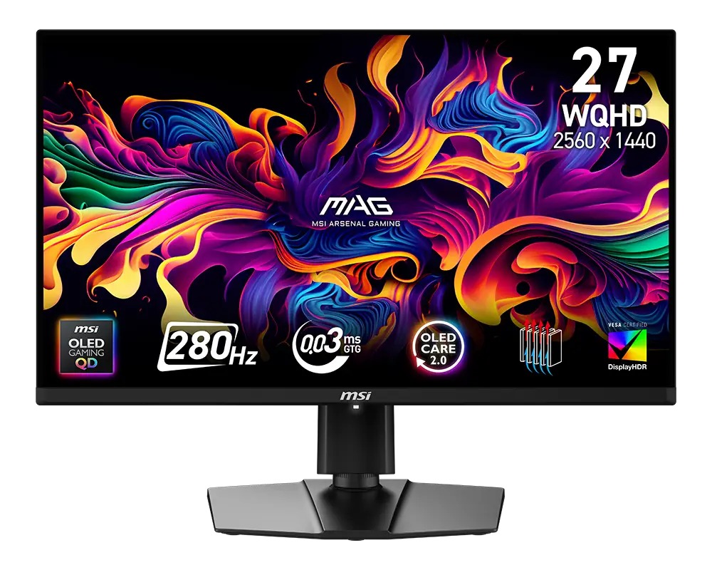 MSI MAG 271QP QD-OLED X28 | Gaming monitor | 26.5-inch QHD 280Hz | Black