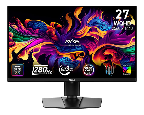 MSI MAG 271QP QD-OLED X28 | Gaming monitor | 26.5-inch QHD 280Hz | Black