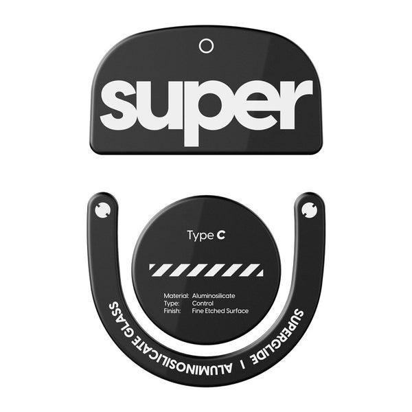 Pulsar Superglide for Logitech G Pro X Superlight 2 | Glass mouse feet | Black