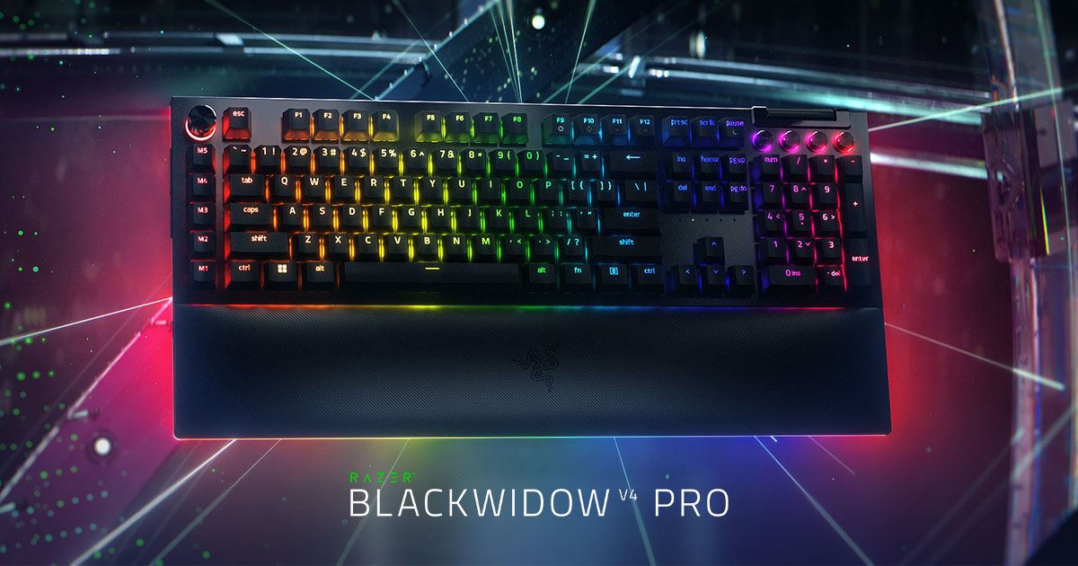Razer BlackWidow V4 Pro | Mechanical gaming keyboard | Green switches