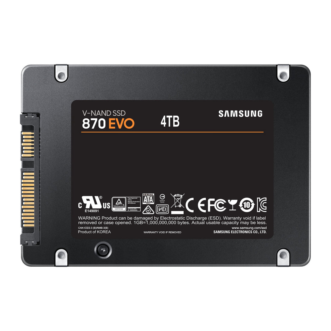 Samsung 870 EVO | 4TB SATA SSD | 2.5 inch | Black