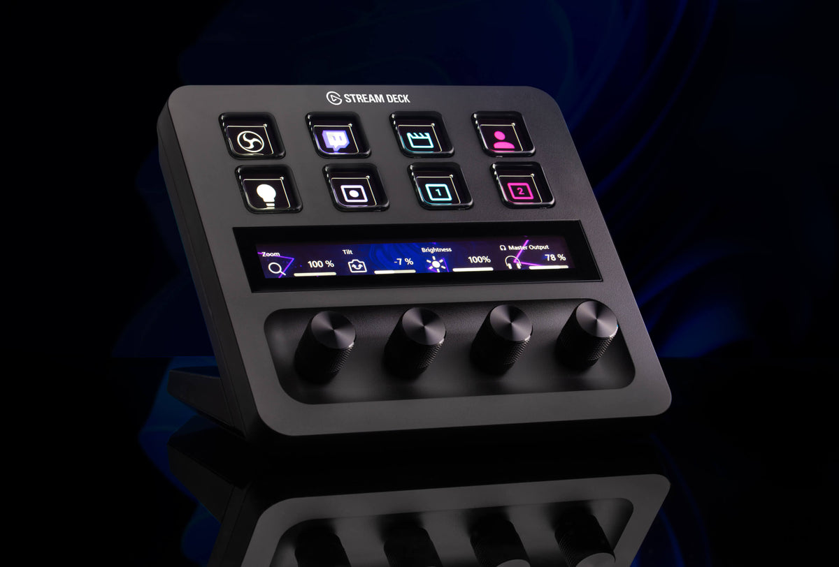 Elgato Stream Deck + | Content creation controller | 8 LCD keys and 4 dials