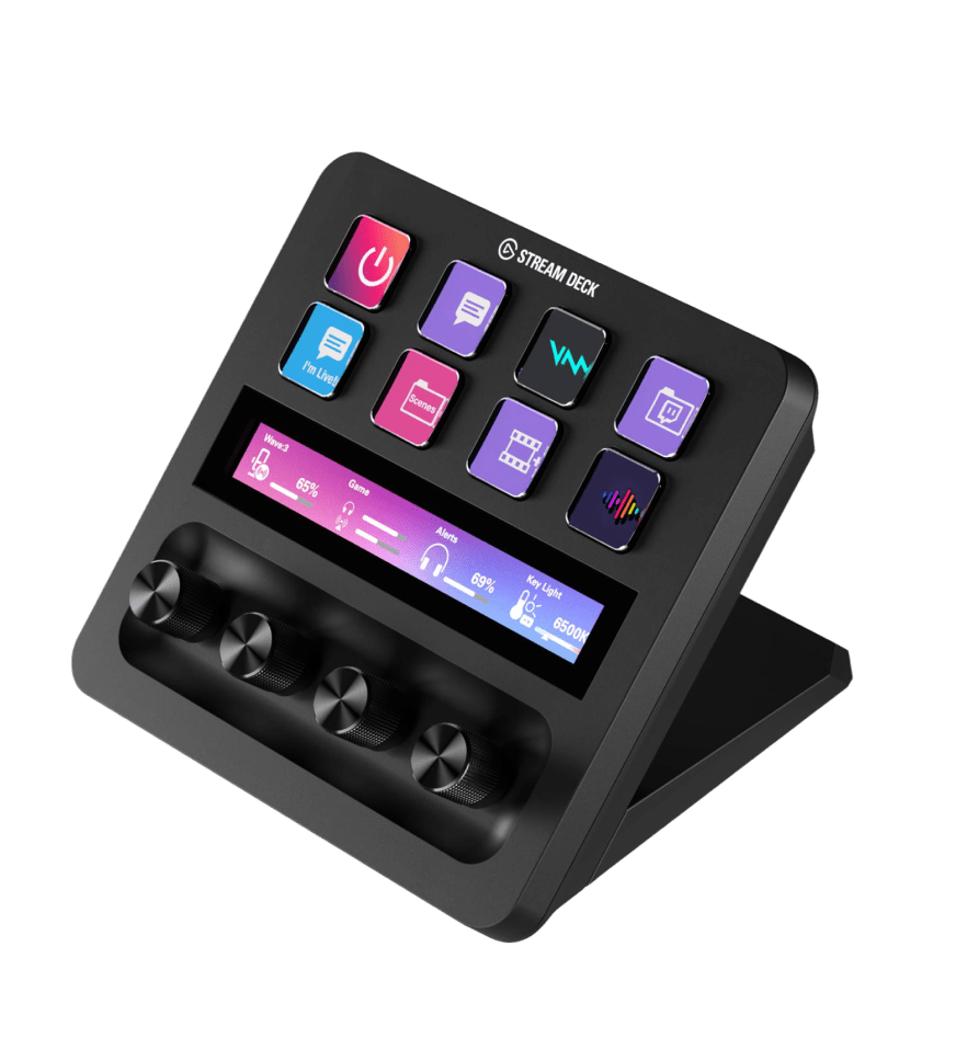 Elgato Stream Deck + | Content creation controller | 8 LCD keys and 4 dials