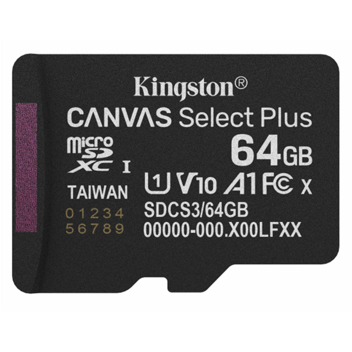 Kingston Canvas Select Plus | 64GB microSDXC card | UHS-I U1 A1 V10 | SD adapter