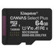 Kingston Canvas Select Plus | 64GB microSDXC card | UHS-I U1 A1 V10 | SD adapter