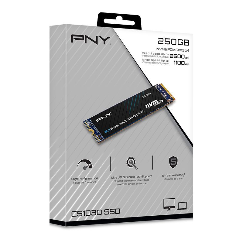 PNY CS1030 | 250GB NVMe SSD | PCIe Gen3 x4 | M.2