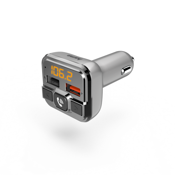 Hama 00014165 | Bluetooth FM transmitter | Hands-free calling | Silver and black
