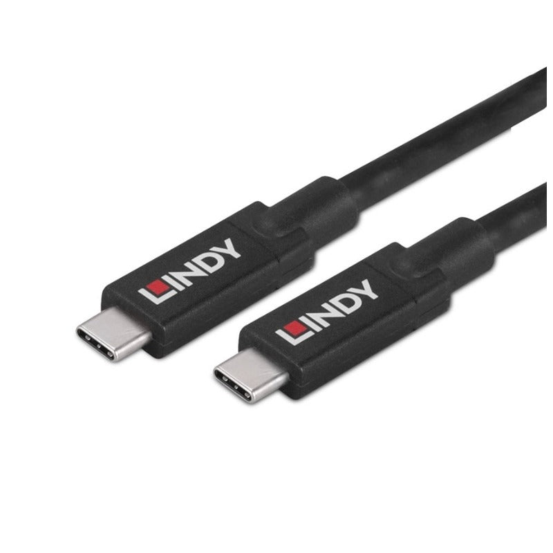 LINDY 43308 | Active USB-C cable | USB 3.2 Gen 2 10Gbps | 5m | Black
