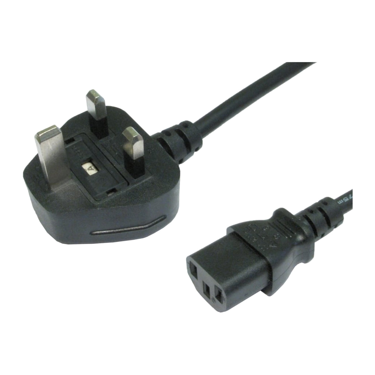 Target RB-250 | UK to IEC C13 power cable | 1.8 m with 5 A fuse | Black