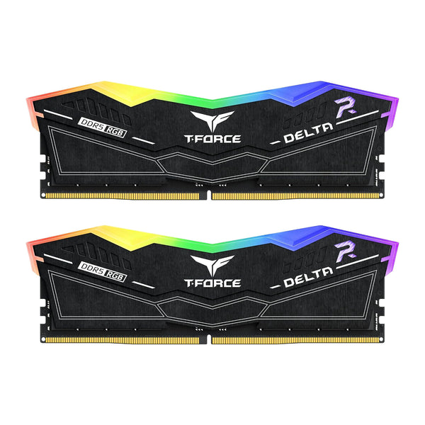 TEAM T-FORCE DELTA RGB | DDR5 RAM kit | 32GB 6400MHz CL32 | Black