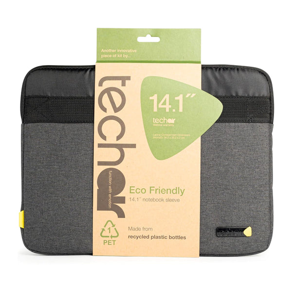 Techair Eco Essential | Laptop sleeve | 12–14.1 inch | Grey and black
