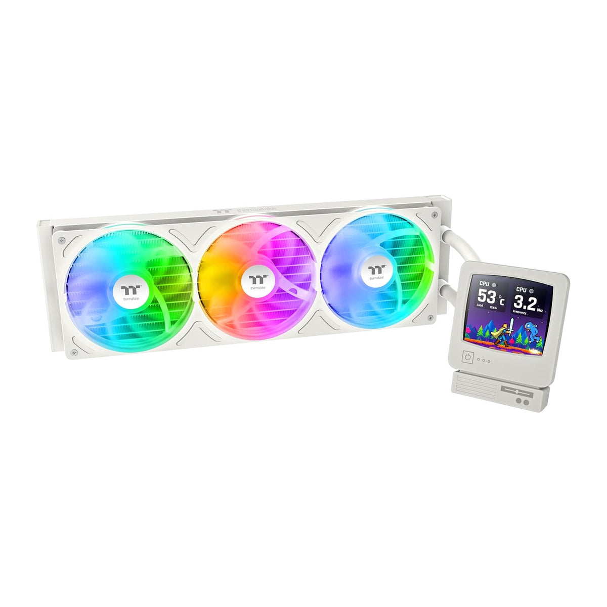 Thermaltake Retro 360 Ultra | 360mm AIO liquid cooler | 3.7-inch LCD | Beige