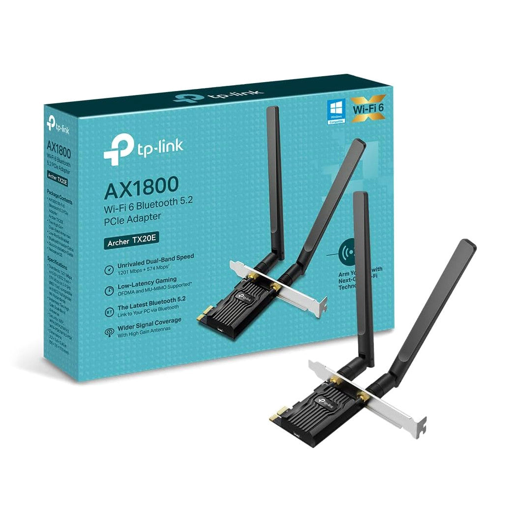 TP-Link Archer TX20E | Wi-Fi 6 PCIe adapter | AX1800 | Bluetooth 5.2