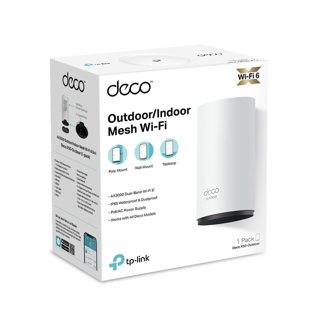 TP-Link Deco X50-Outdoor | Outdoor mesh Wi-Fi 6 unit | AX3000 | 1 pack