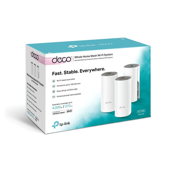 TP-Link Deco E4 | Mesh Wi-Fi system | AC1200 dual-band | 3-pack