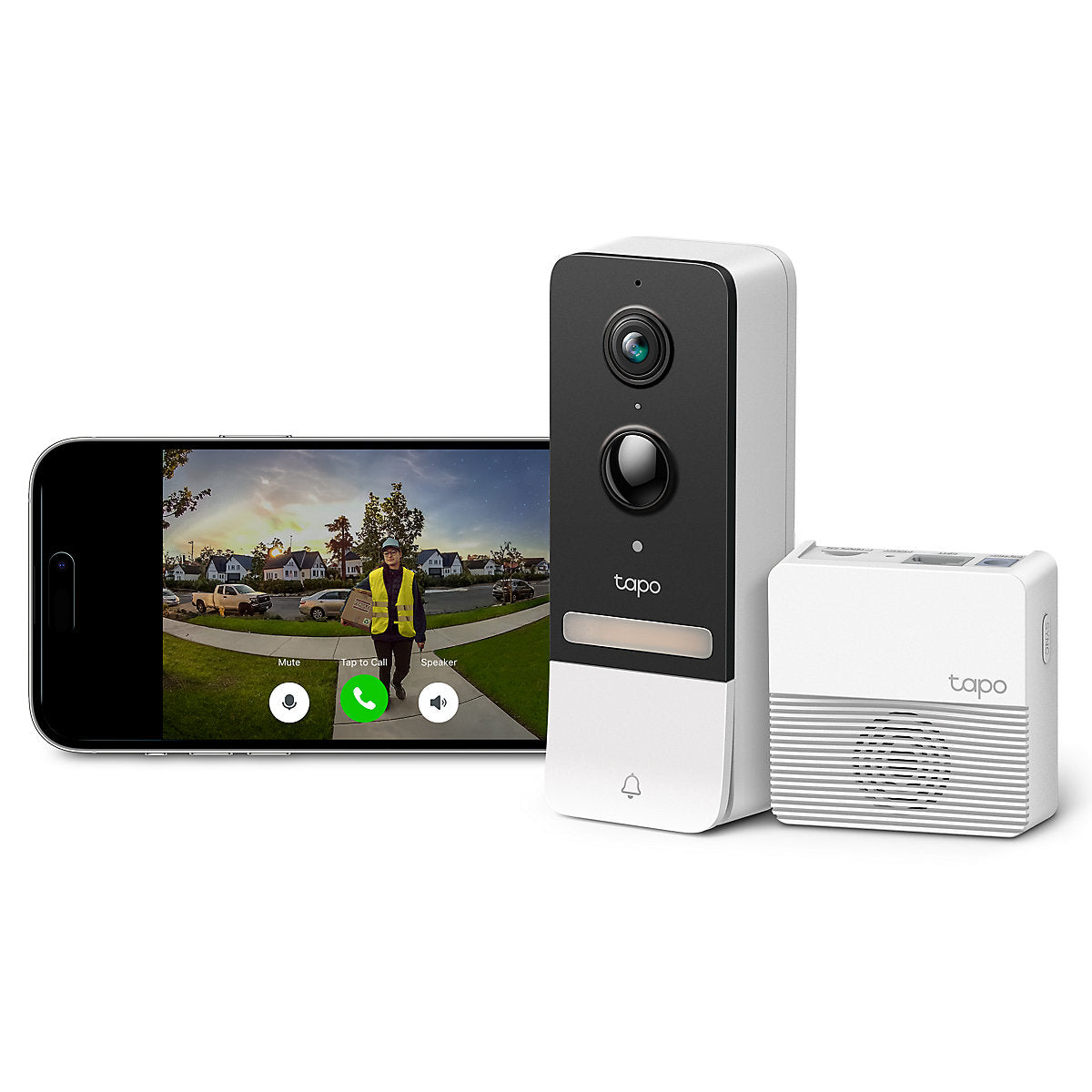TP-Link Tapo D230S1 | Video doorbell camera kit | 2K 5MP | White