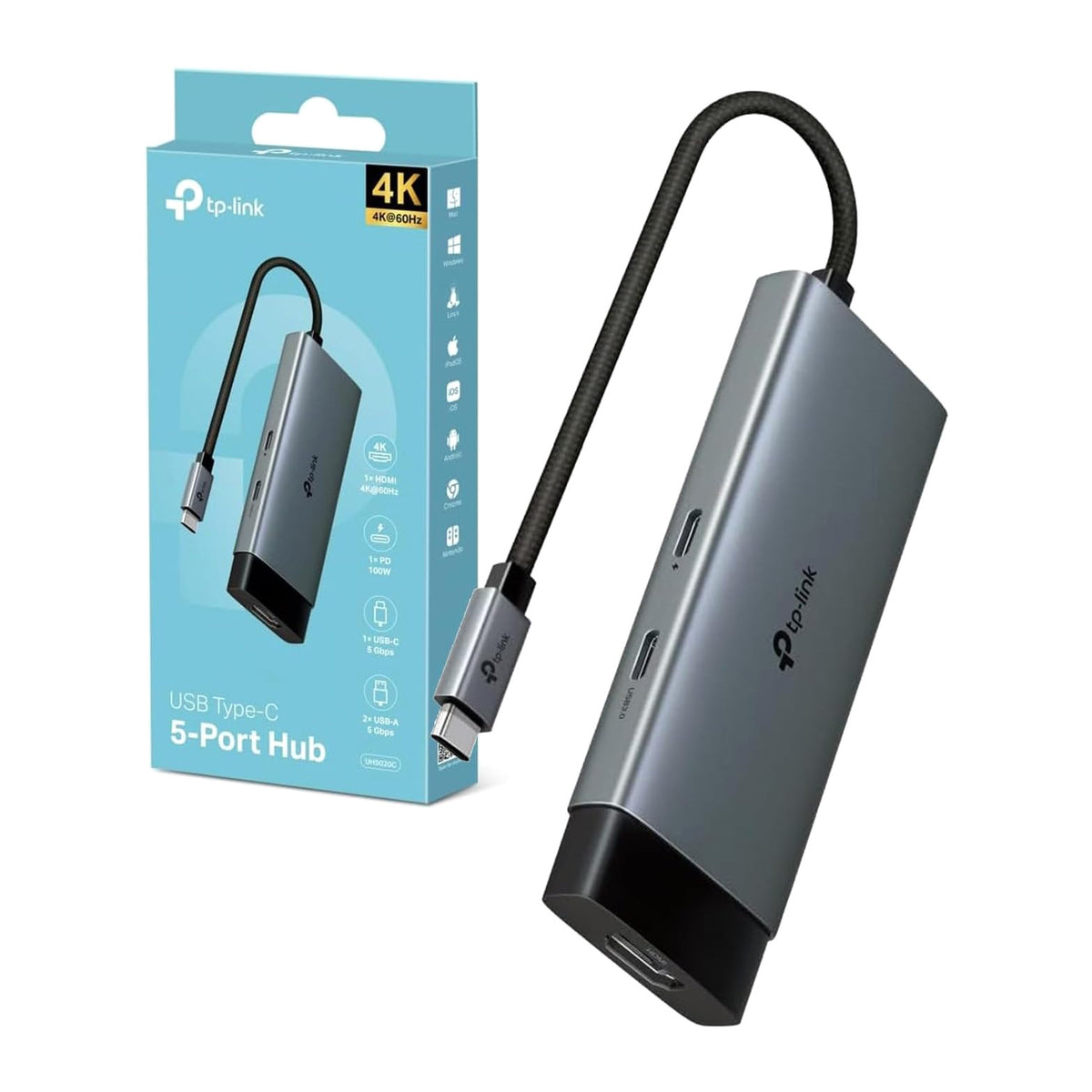 TP-Link UH5020C | USB-C hub | 4K HDMI and 100W PD | 5-port