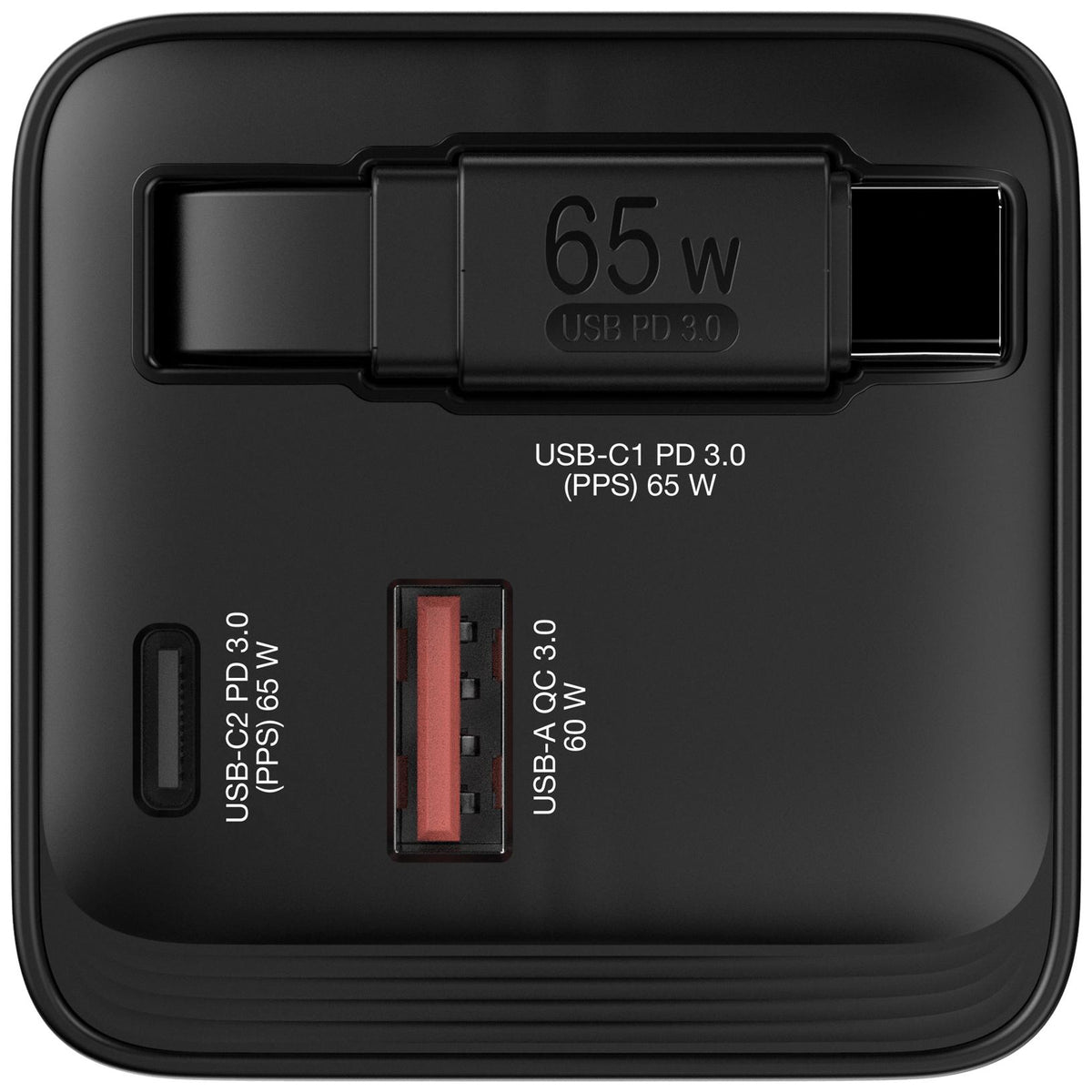 Verbatim GaN Wall Charger 65W | 2 ports | Black