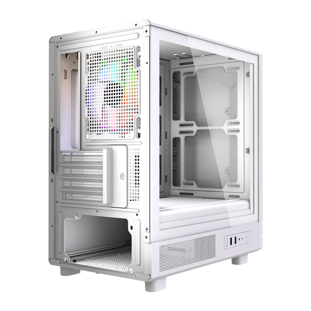 VIDA Apollo M | Micro-ATX PC case | ARGB lighting | White