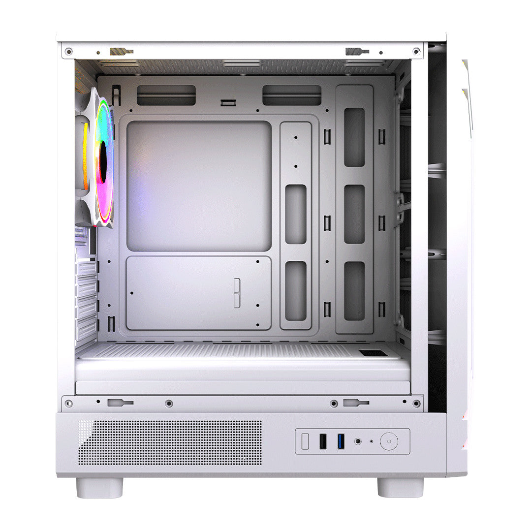 VIDA Apollo M | Micro-ATX PC case | ARGB lighting | White