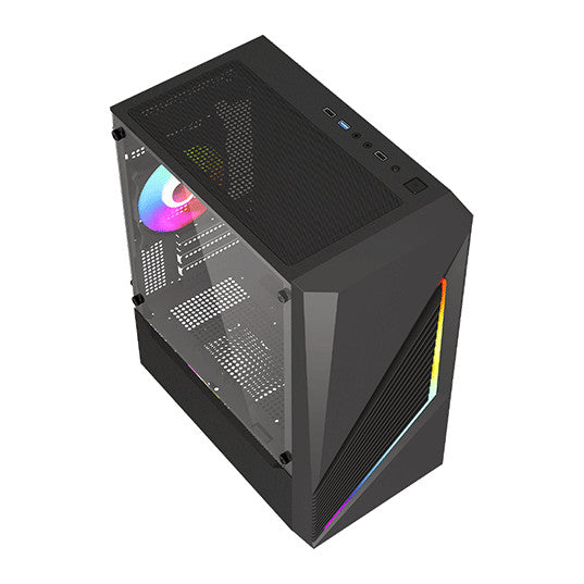 VIDA Genesis | Micro-ATX PC case | ARGB fans | Black