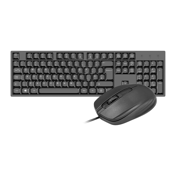 Vida Office 2-in-1 | USB Keyboard & Mouse Kit | UK Layout | Black