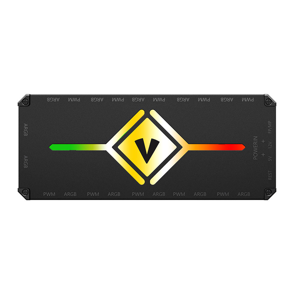 VIDA PWM ARGB Hub | 10-port fan controller | SATA powered | Black