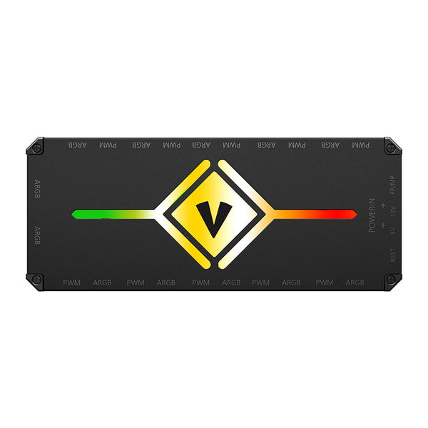 VIDA PWM ARGB Hub | 10-port fan controller | SATA powered | Black