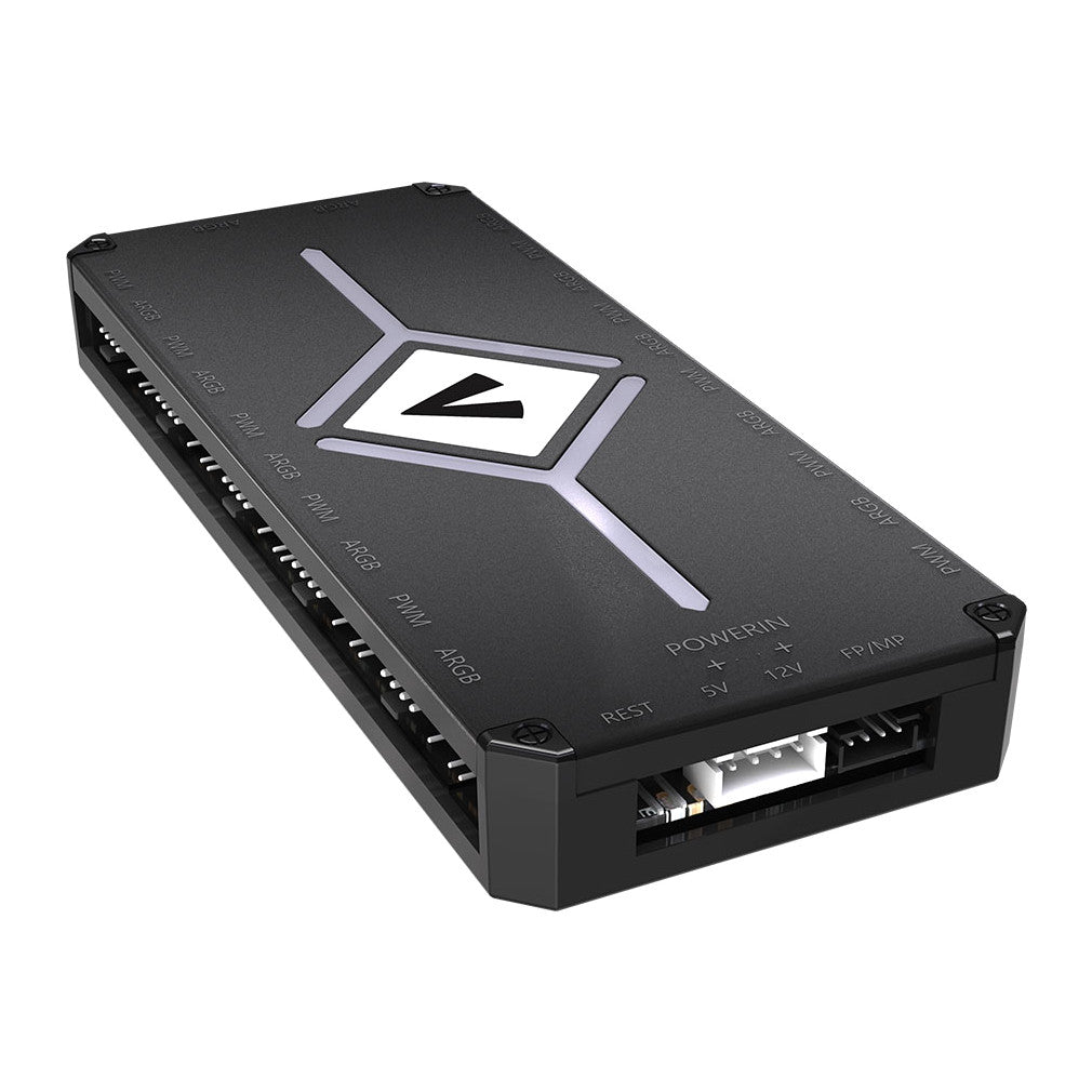 VIDA PWM ARGB Hub | 10-port fan controller | SATA powered | Black