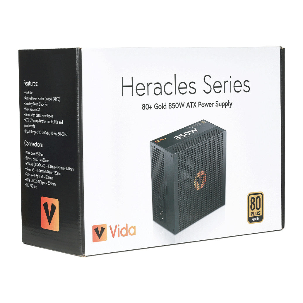 Vida Heracles | ATX 3.1 power supply | 850W | Gold | Fully modular