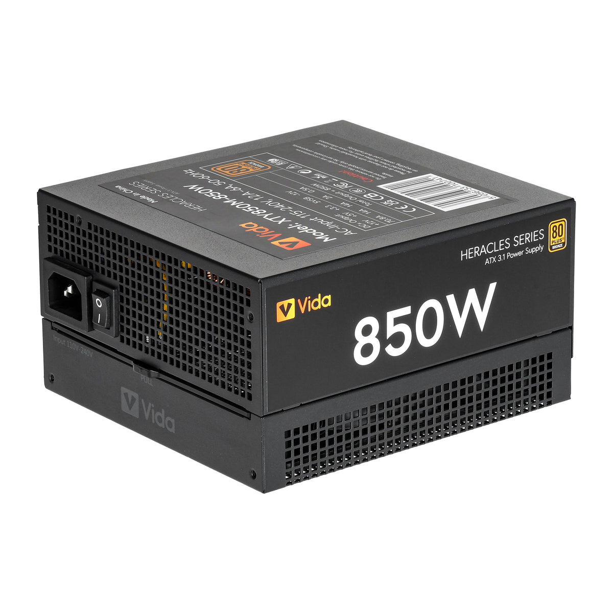 Vida Heracles | ATX 3.1 power supply | 850W | 80 PLUS Bronze | Black