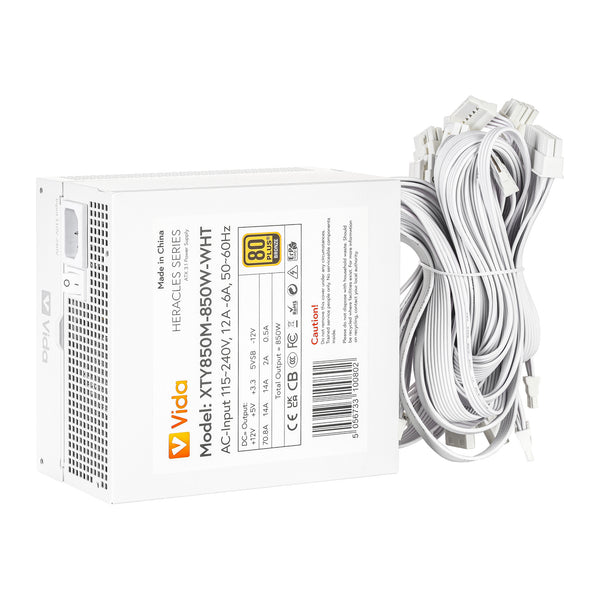 Vida Heracles | ATX 3.1 power supply | 850W | 80 PLUS Bronze | White