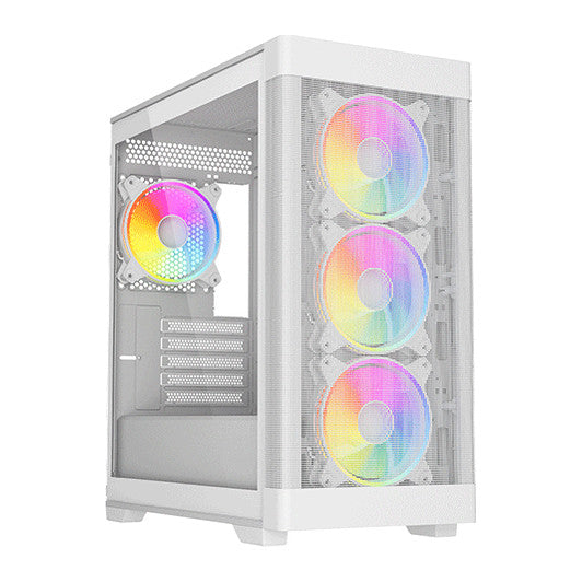 VIDA Zephyr V2 | Micro-ATX PC case | ARGB fans | White