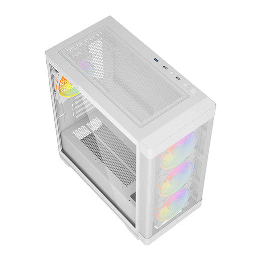 VIDA Zephyr V2 | Micro-ATX PC case | ARGB fans | White